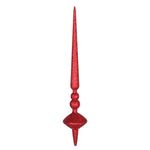 Vickerman M183403G 18" Red Glitter Cupola Finial Ornament Pack Of 2