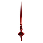 Vickerman M183403S 18" Red Shiny Cupola Finial Ornament Pack Of 2