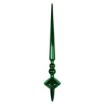 Vickerman M183404S 18" Green Shiny Cupola Finial Ornament Pack Of 2