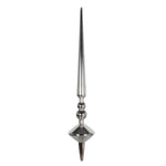 Vickerman M183407S 18" Silver Shiny Cupola Finial Ornament Pack Of 2