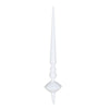 Vickerman M183411G 18" White Glitter Cupola Finial Ornament Pack Of 2