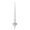Vickerman M183411S 18" White Shiny Cupola Finial Ornament Pack Of 2