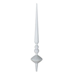 Vickerman M183411S 18" White Shiny Cupola Finial Ornament Pack Of 2