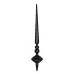 Vickerman M183417G 18" Black Glitter Cupola Finial Ornament Pack Of 2