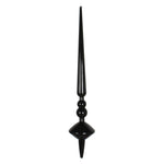 Vickerman M183417S 18" Black Shiny Cupola Finial Ornament Pack Of 2