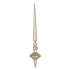 Vickerman M183438G 18" Champagne Glitter Cupola Finial Ornament Pack Of 2