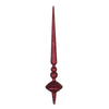 Vickerman M183465G 18" Burgundy Glitter Cupola Finial Ornament Pack Of 2