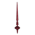 Vickerman M183465G 18" Burgundy Glitter Cupola Finial Ornament Pack Of 2