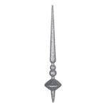 Vickerman M183487G 18" Pewter Glitter Cupola Finial