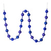 Vickerman M183522 6' Cobalt Blue Stripe Ball Ornament Christmas Garland