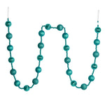 Vickerman M183542 6' Teal Stripe Ball Ornament Christmas Garland