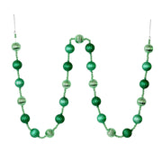 Vickerman M183544 6' Seafoam Green Stripe Ball Ornament Christmas Garland