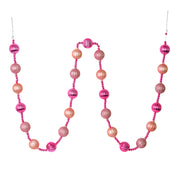 Vickerman M183545 6' Mauve Stripe Ball Ornament Christmas Garland