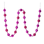 Vickerman M183570 6' Fuchsia Stripe Ball Ornament Christmas Garland