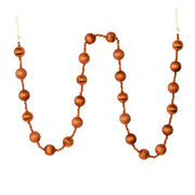 Vickerman M183588 6' Copper Stripe Ball Ornament Christmas Garland