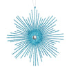 Vickerman M184512 6.5" Turquoise Snowflake Burst Glitter Christmas Ornament 6 Per Bag