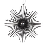 Vickerman M184517 6.5" Black Snowflake Burst Glitter Christmas Ornament 6 Per Bag