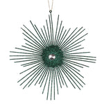 Vickerman M184524 6.5" Emerald Snowflake Burst Glitter Christmas Ornament 6 Per Bag