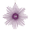 Vickerman M184526 6.5" Plum Snowflake Burst Glitter Christmas Ornament 6 Per Bag
