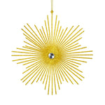 Vickerman M184530 6.5" Antique Gold Snowflake Burst Glitter Christmas Ornament 6 Per Bag