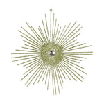 Vickerman M184554 6.5" Celadon Snowflake Burst Glitter Christmas Ornament 6 Per Bag