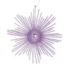 Vickerman M184586 6.5" Lavender Snowflake Burst Glitter Christmas Ornament 6 Per Bag