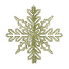 Vickerman M187354 6" Celadon 3D Glitter Snowflake Christmas Ornament Set Of 3
