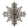 Vickerman M187364 6" Moss Green 3D Glitter Snowflake Christmas Ornament Set Of 3