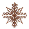 Vickerman M187376 6" Mocha 3D Glitter Snowflake Christmas Ornament Set Of 3