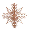 Vickerman M187380 6" Cafe Latte 3D Glitter Snowflake Christmas Ornament Set Of 3