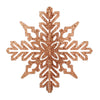 Vickerman M187458 9" Rose Gold 3D Glitter Snowflake Christmas Ornament Pack Of 2