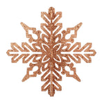 Vickerman M187458 9" Rose Gold 3D Glitter Snowflake Christmas Ornament Pack Of 2