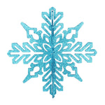 Vickerman M187512 14" Turquoise 3D Glitter Snowflake Christmas Ornament