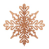 Vickerman M187558 14" Rose Gold 3D Glitter Snowflake Christmas Ornament