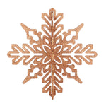 Vickerman M187558 14" Rose Gold 3D Glitter Snowflake Christmas Ornament