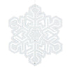 Vickerman M187811 17" White 3D Foamboard Glitter Snowflake Christmas Ornament