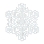 Vickerman M187811 17" White 3D Foamboard Glitter Snowflake Christmas Ornament