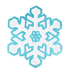 Vickerman M187812 17" Turquiose Andwhite 3D Foam Glitter Snowflake Christmas Ornament