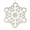Vickerman M187838 17" Champagne And White 3D Foam Glitter Snowflake Christmas Ornament