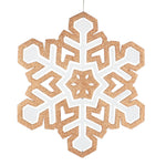 Vickerman M187958 25" Rose Gold And White 3D Foam Glitter Snowflake Christmas Ornament