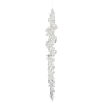 Vickerman M188200 10" Clear Icicle Christmas Ornament 6 Per Bag