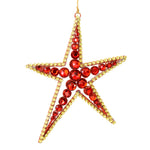Vickerman M189003 6" Red Jewel Metal Sea Star Christmas Ornament