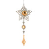Vickerman M189258 6.5" Rose Gold Jewel Metal Star With Dangle Christmas Ornament