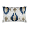 Maia Embroidered Ikat Lumbar Pillow 14x20"