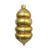 Vickerman MC180108 21.5" Gold Candy Droplet White Snowflake Christmas Ornament