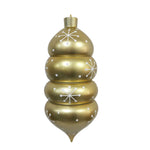Vickerman MC180138 21.5" Champagne Candy Droplet White Snowflake Christmas Ornament