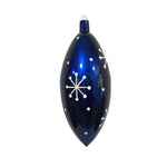 Vickerman MC180202 16" Blue Candy Drop White Snowflake Christmas Ornament