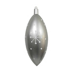 Vickerman MC180207 16" Silver Candy Drop White Snowflake Christmas Ornament