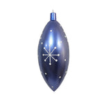 Vickerman MC180229 16" Periwinkle Candy Drop White Snowflake Christmas Ornament