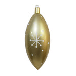 Vickerman MC180238 16" Champagne Candy Drop White Snowflake Christmas Ornament